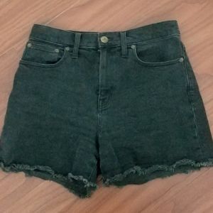 Madewell Black Denim High Rise Shorts